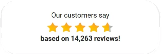 Our customers say, based on 14,263 reviews